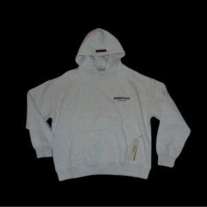 Fear of God Essentials Light Gray Oatmeal Hoodie